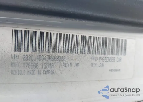 2011 Dodge Challenger z USA, uszkodzony, nr VIN 2B3CJ4DG4BH603008